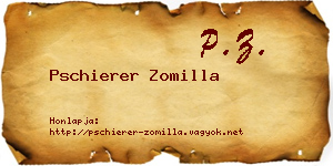 Pschierer Zomilla névjegykártya